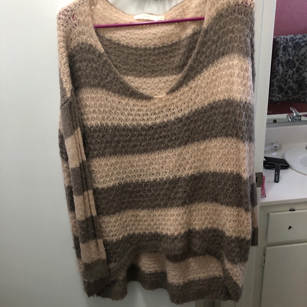Striped oversize sweater